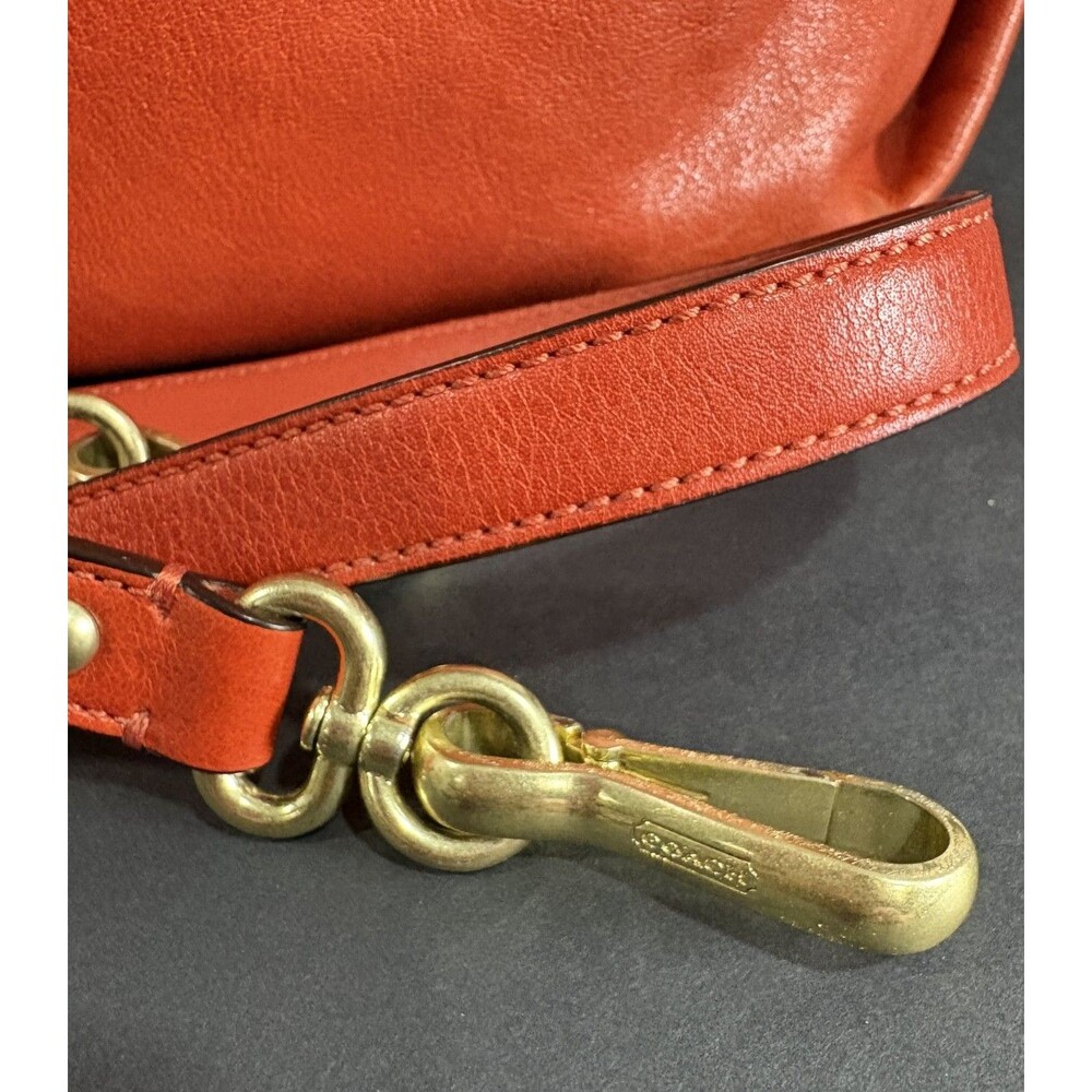 Coach Madison Women's High-quality Leather Hobo Shoulder Bag Burnt Orange - Picture 14 of 16